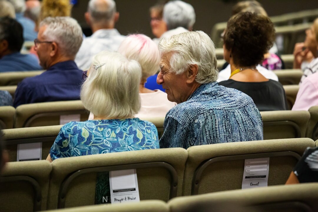 happy seniors at event